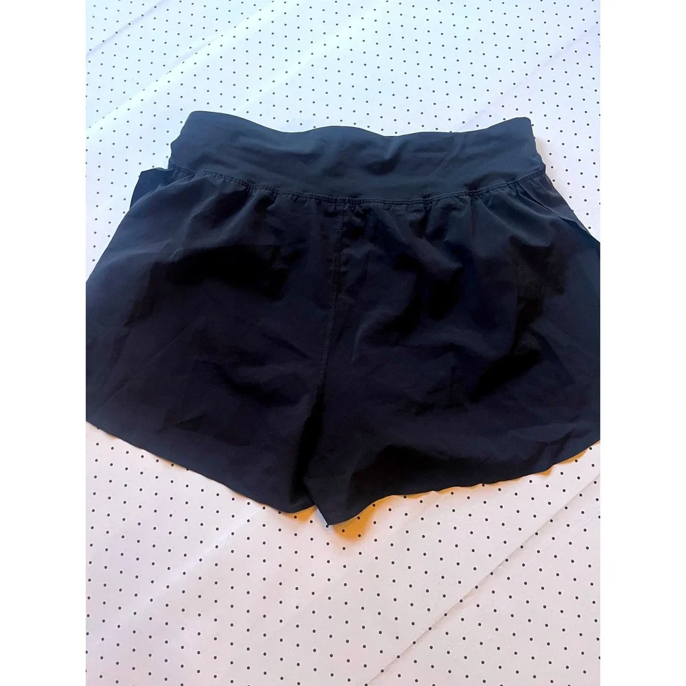 Lululemon Find Your Pace Short 3 Black High Rise Running Shorts LW7CP7S Size 6
